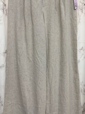 Target Beige Linen-Texture Pants